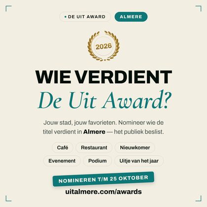 Nomineer-post — De Uit Award Almere