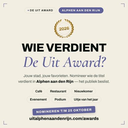 Nomineer-post — De Uit Award Alphen aan den Rijn