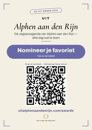 A4-raamposter — De Uit Award Alphen aan den Rijn