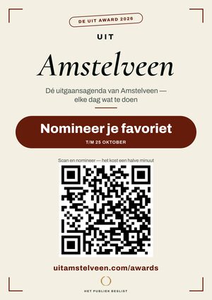 A4-raamposter — De Uit Award Amstelveen