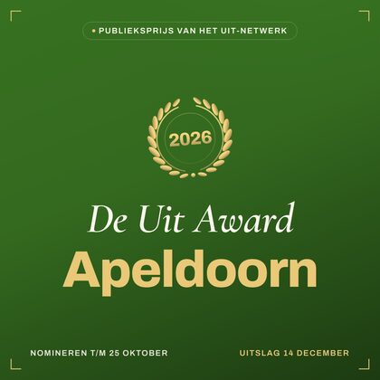 Key visual — vierkant — De Uit Award Apeldoorn