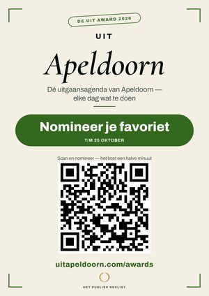 A4-raamposter — De Uit Award Apeldoorn