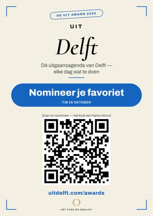 A4-raamposter — De Uit Award Delft