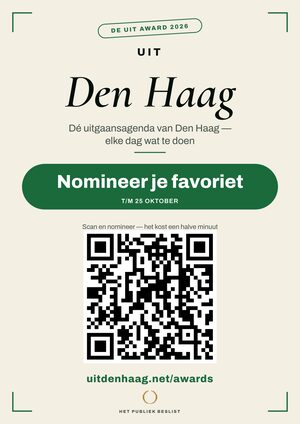 A4-raamposter — De Uit Award Den Haag