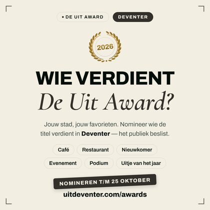 Nomineer-post — De Uit Award Deventer