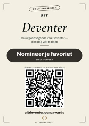 A4-raamposter — De Uit Award Deventer