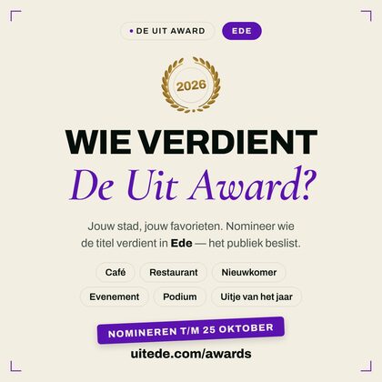 Nomineer-post — De Uit Award Ede
