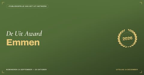 Key visual — liggend — De Uit Award Emmen