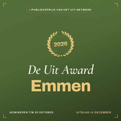 Key visual — vierkant — De Uit Award Emmen