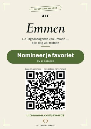 A4-raamposter — De Uit Award Emmen