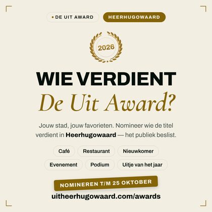 Nomineer-post — De Uit Award Heerhugowaard