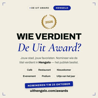Nomineer-post — De Uit Award Hengelo