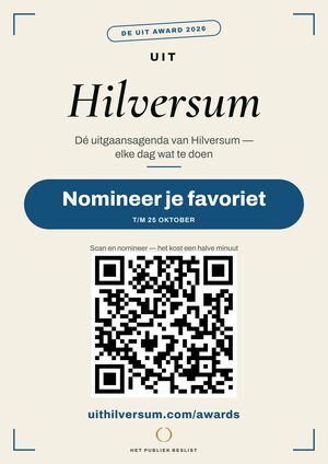A4-raamposter — De Uit Award Hilversum