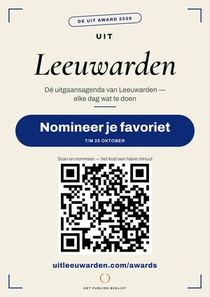 A4-raamposter — De Uit Award Leeuwarden