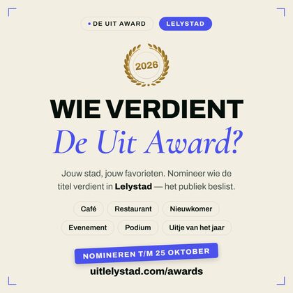 Nomineer-post — De Uit Award Lelystad
