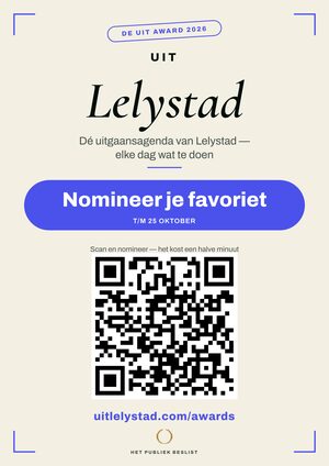 A4-raamposter — De Uit Award Lelystad