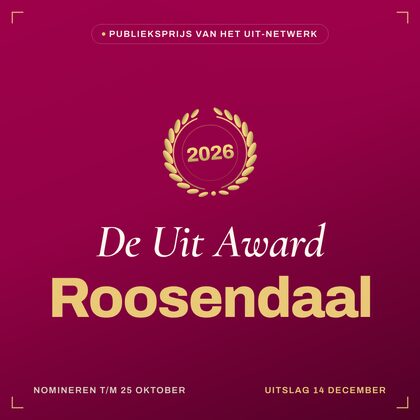 Key visual — vierkant — De Uit Award Roosendaal