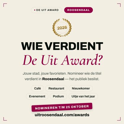 Nomineer-post — De Uit Award Roosendaal