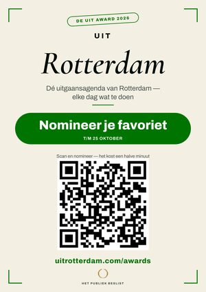 A4-raamposter — De Uit Award Rotterdam