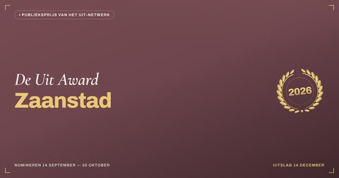 Key visual — liggend — De Uit Award Zaanstad