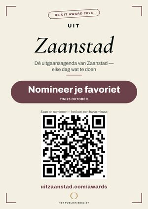 A4-raamposter — De Uit Award Zaanstad