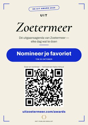 A4-raamposter — De Uit Award Zoetermeer